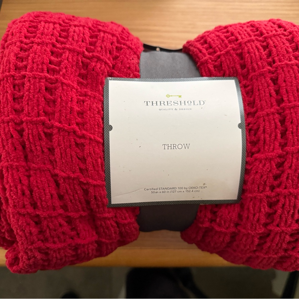 Threshold Red Throw Blanket